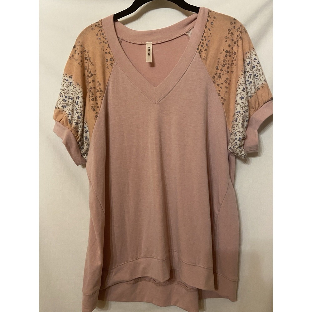 Blush Pink Women's Blouse Sz L Vintage Made USA Casual Chic Y2K 90s Top
